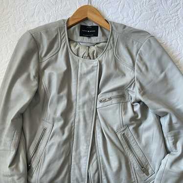 Lucky Brand Grey Leather Jacket