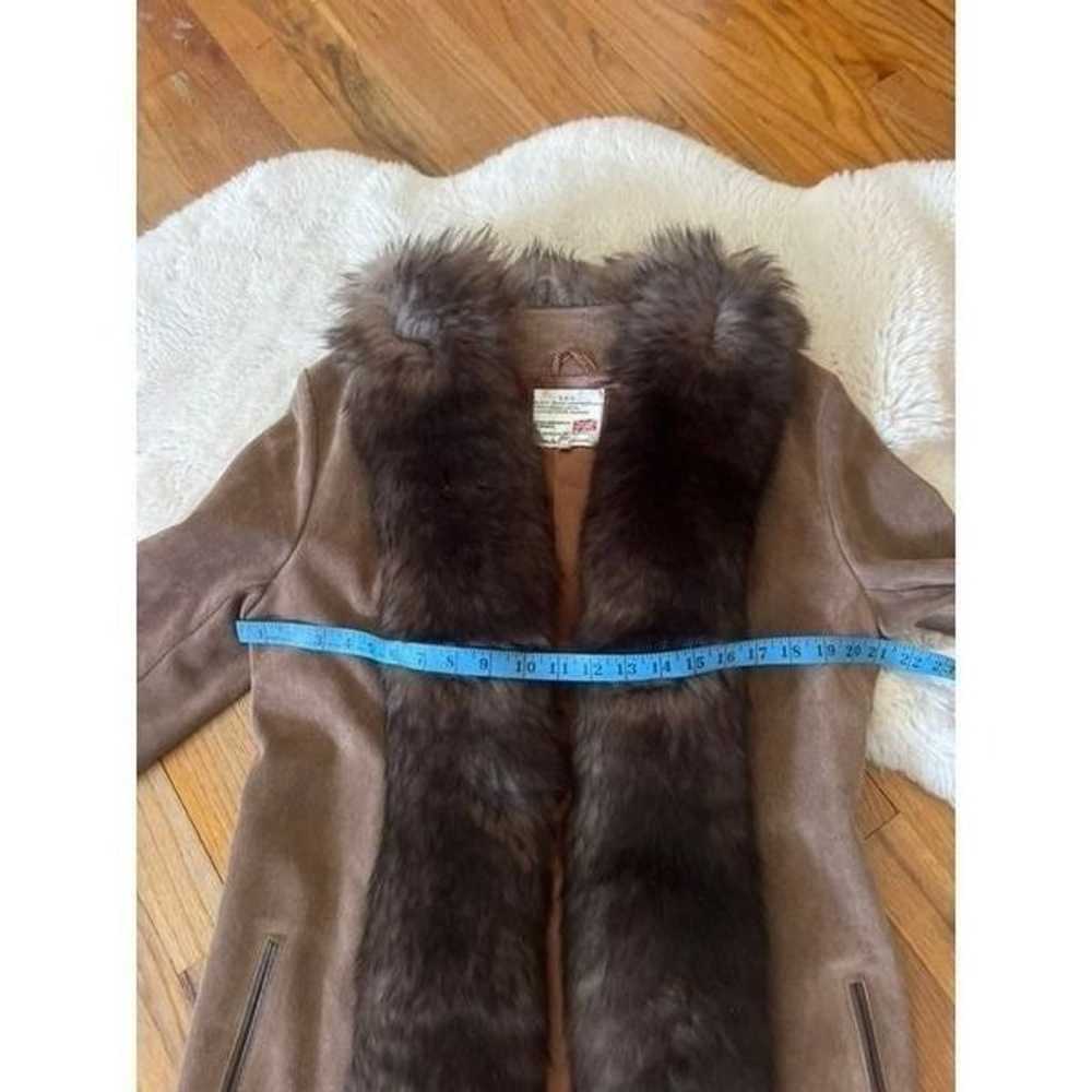 Vintage 1970s S.H.G. authentic Suede/Shearling Pe… - image 10