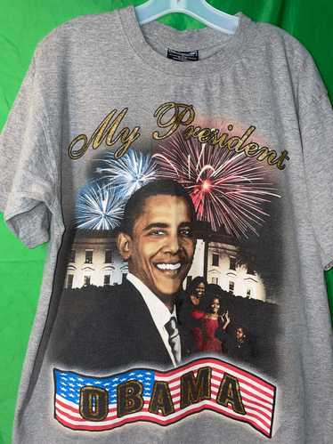 Vintage 2008 President Barack Obama T-Shirt Big Pr