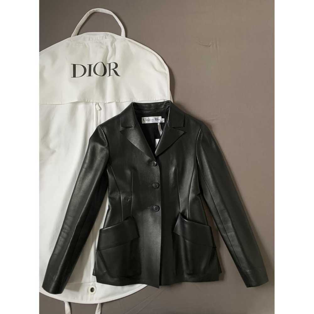 Dior Leather biker jacket - image 2