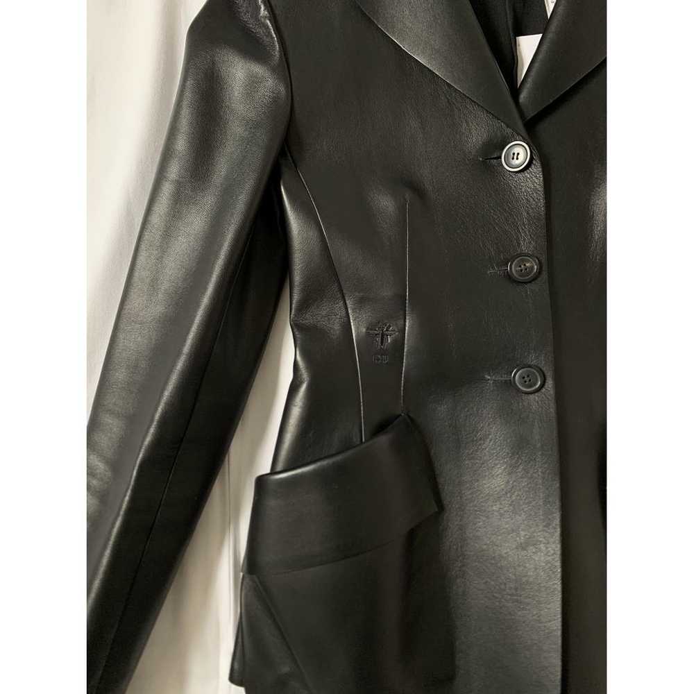 Dior Leather biker jacket - image 3