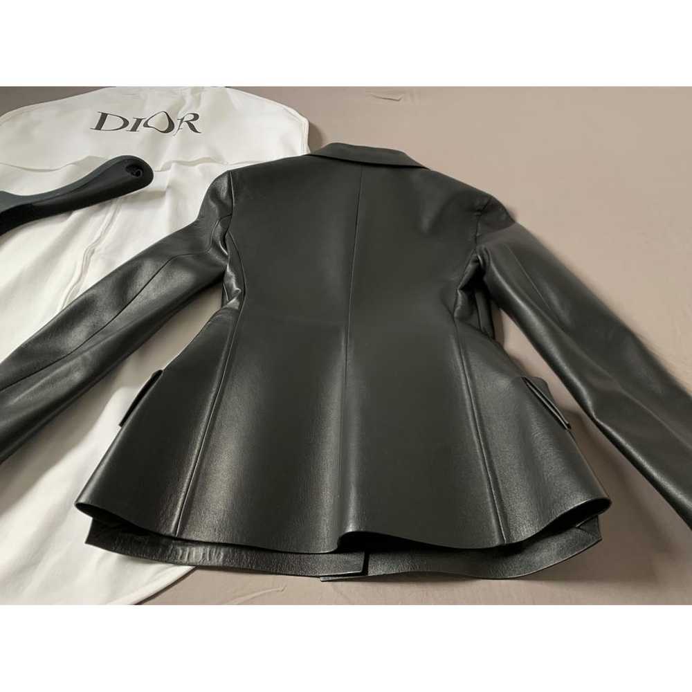 Dior Leather biker jacket - image 6