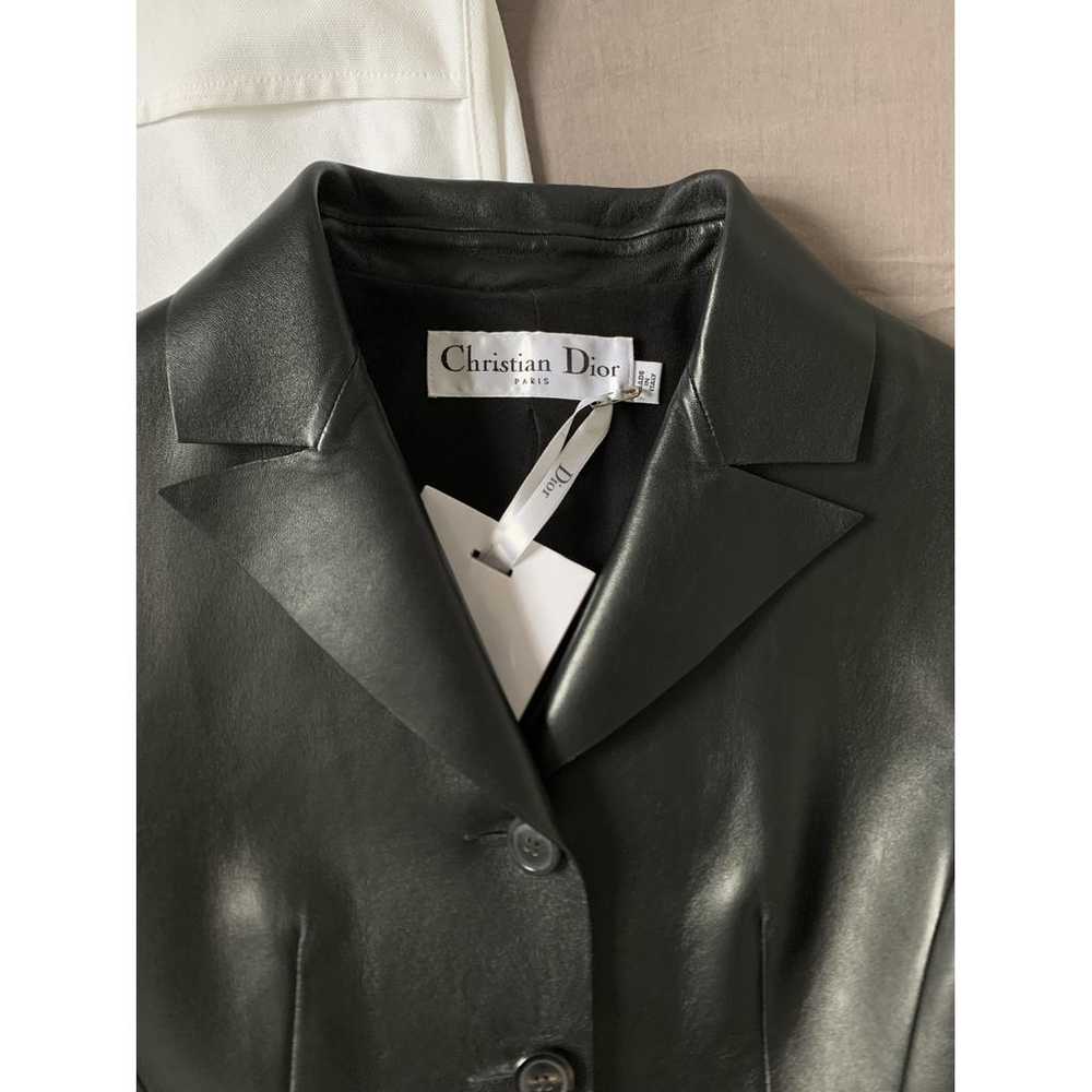 Dior Leather biker jacket - image 8