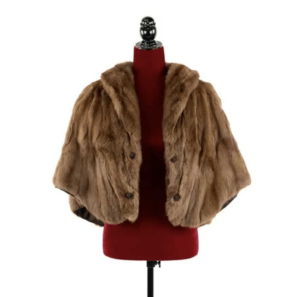 Vintage Vintage Bauman Furs Mink Short Length Cape - image 1