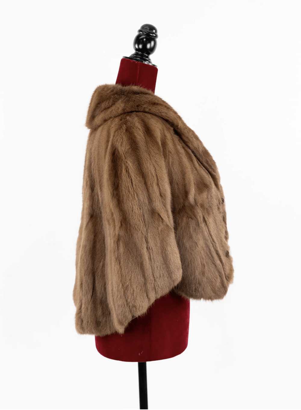 Vintage Vintage Bauman Furs Mink Short Length Cape - image 9