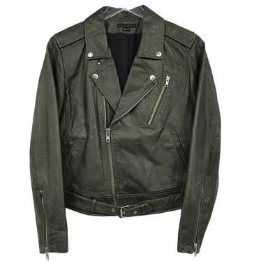 Theory Speed ​​Leather Sahral Moto Jacket S Notch… - image 1