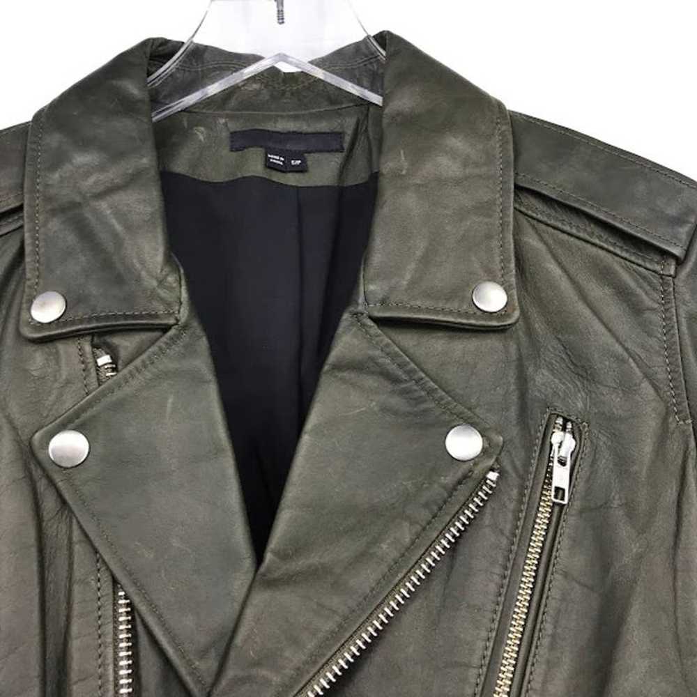 Theory Speed ​​Leather Sahral Moto Jacket S Notch… - image 6
