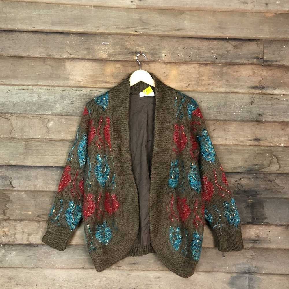 Homespun Knitwear × Japanese Brand × Patterned Ca… - image 1