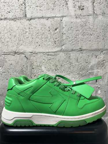 Off-White OFF WHITE Office Sneakers Green Leather - image 1