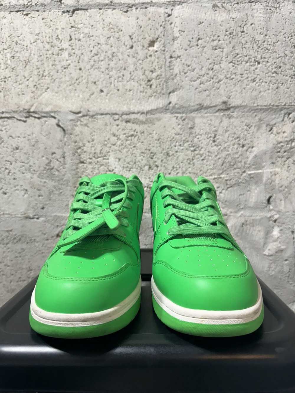 Off-White OFF WHITE Office Sneakers Green Leather - image 3