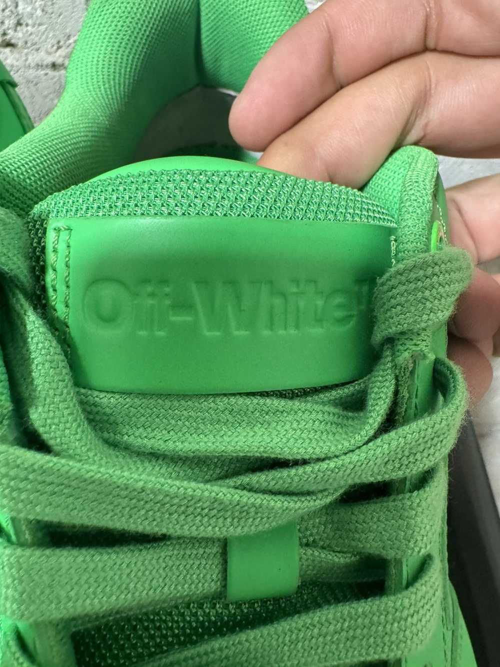 Off-White OFF WHITE Office Sneakers Green Leather - image 6