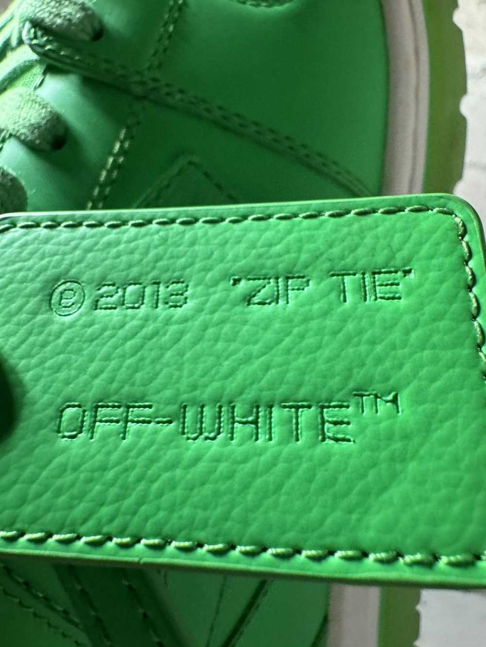 Off-White OFF WHITE Office Sneakers Green Leather - image 8