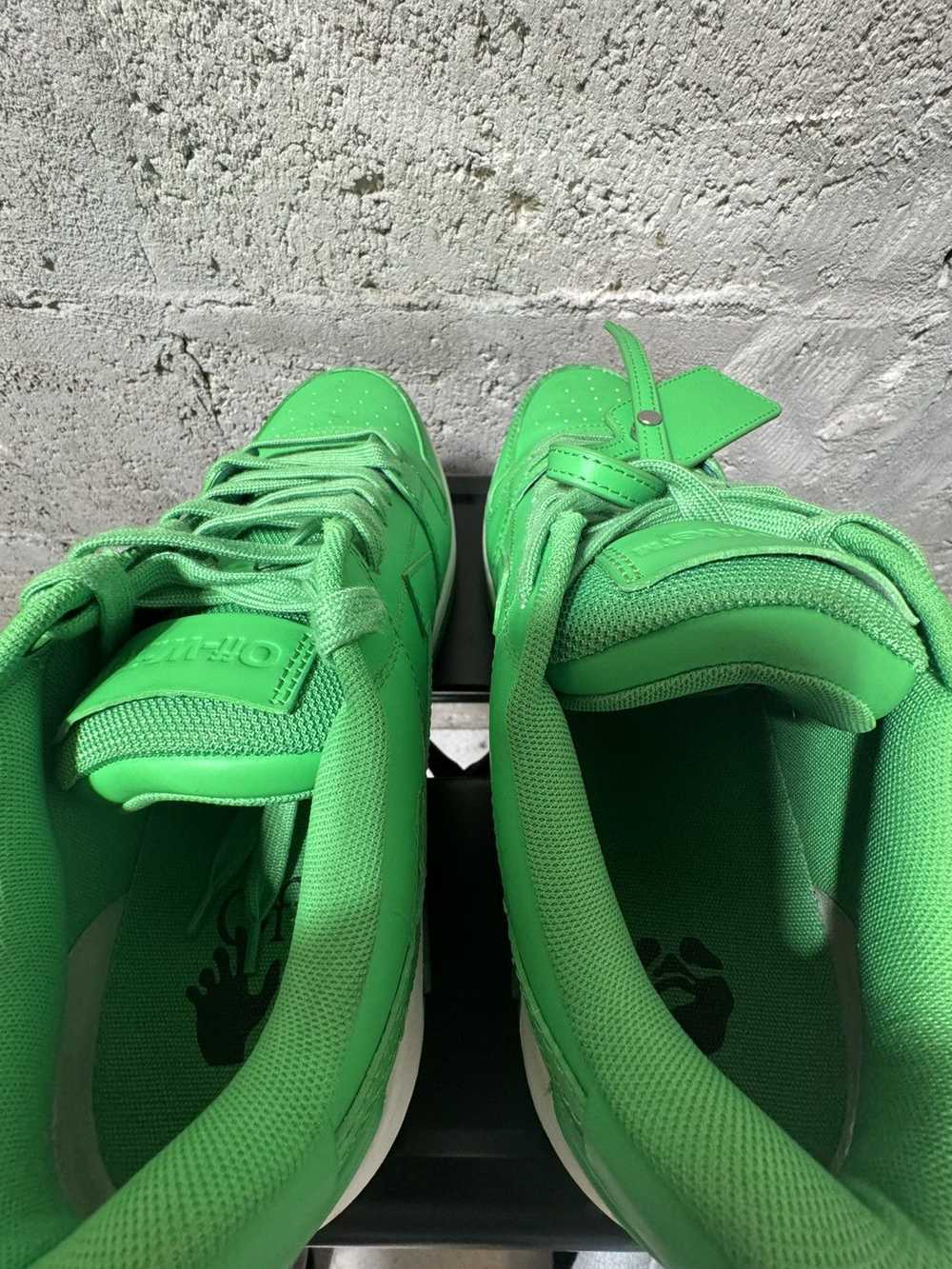 Off-White OFF WHITE Office Sneakers Green Leather - image 9