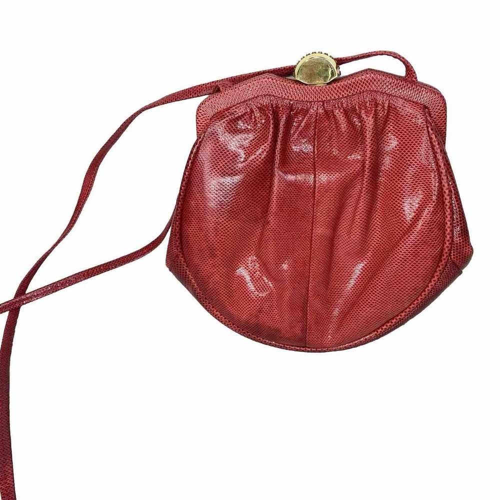 Vintage Susan Gail Genuine Snake Bellido Red Purs… - image 1