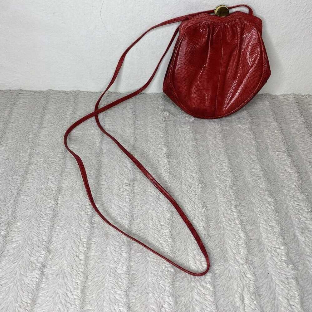Vintage Susan Gail Genuine Snake Bellido Red Purs… - image 3