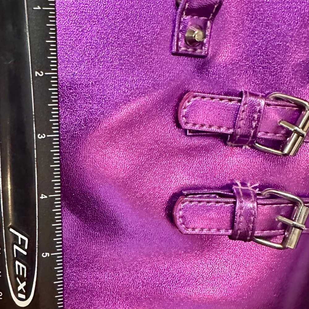 Vintage purple heel shaped purse - image 5