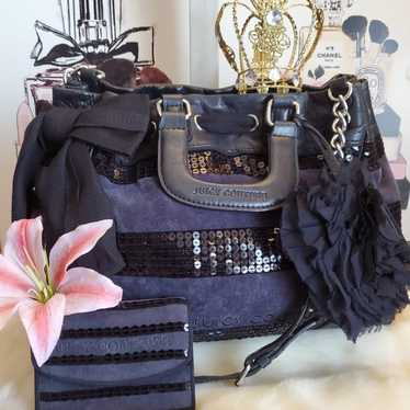 Juicy Couture Black Velour & Sequin Daydreamer & W