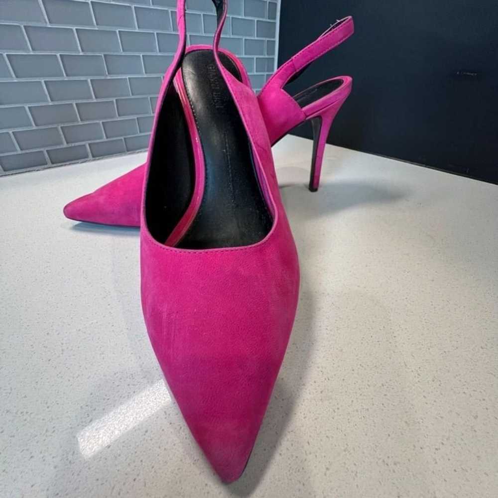 Worn twice, Raspberry sling-back heels size 10 by… - image 2