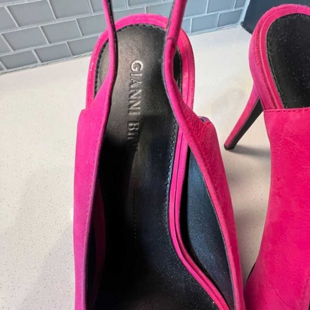 Worn twice, Raspberry sling-back heels size 10 by… - image 5