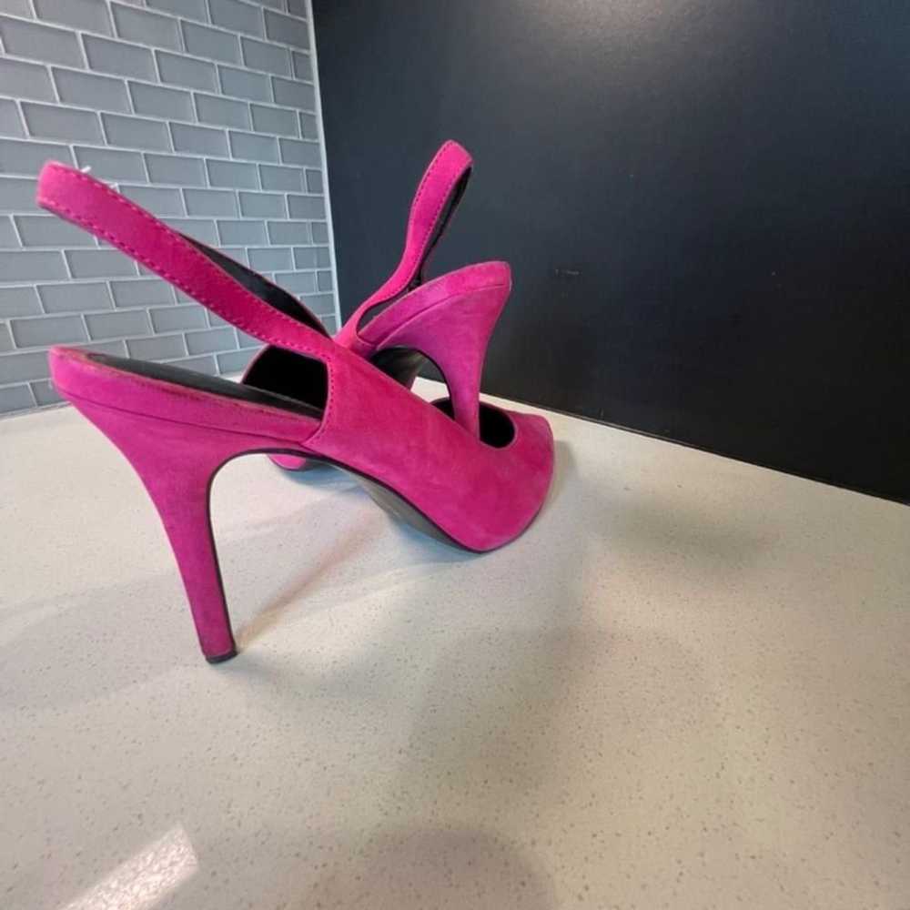 Worn twice, Raspberry sling-back heels size 10 by… - image 7