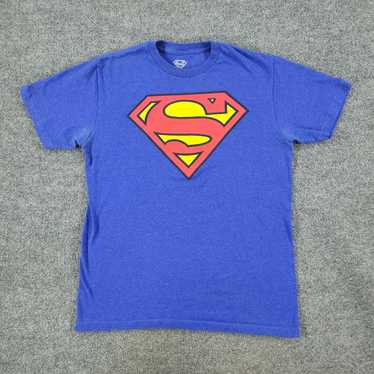 Vintage Superman Shirt Men Medium Blue DC Comics … - image 1