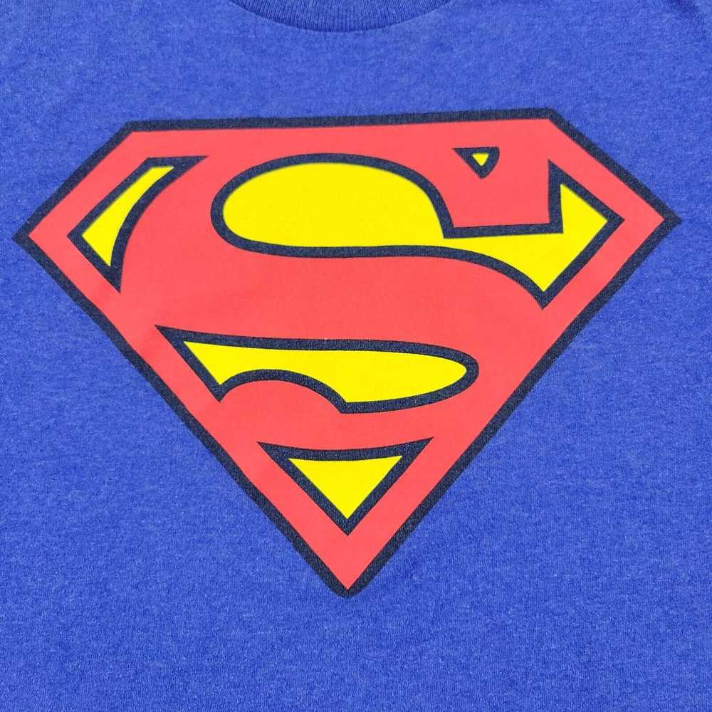 Vintage Superman Shirt Men Medium Blue DC Comics … - image 2