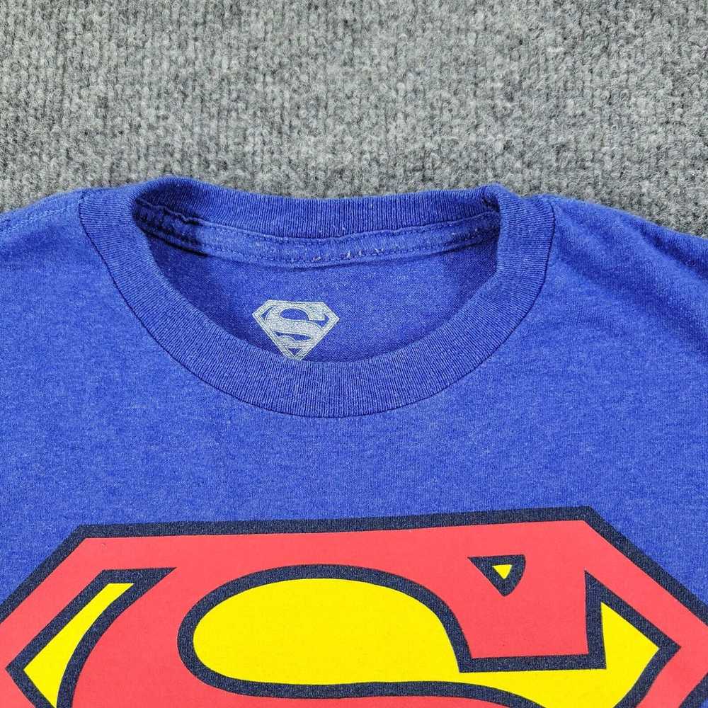 Vintage Superman Shirt Men Medium Blue DC Comics … - image 3