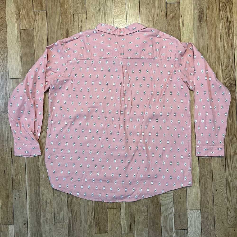 Wrangler Wrancher Shirt Womens XL Pink Aztec Long… - image 3