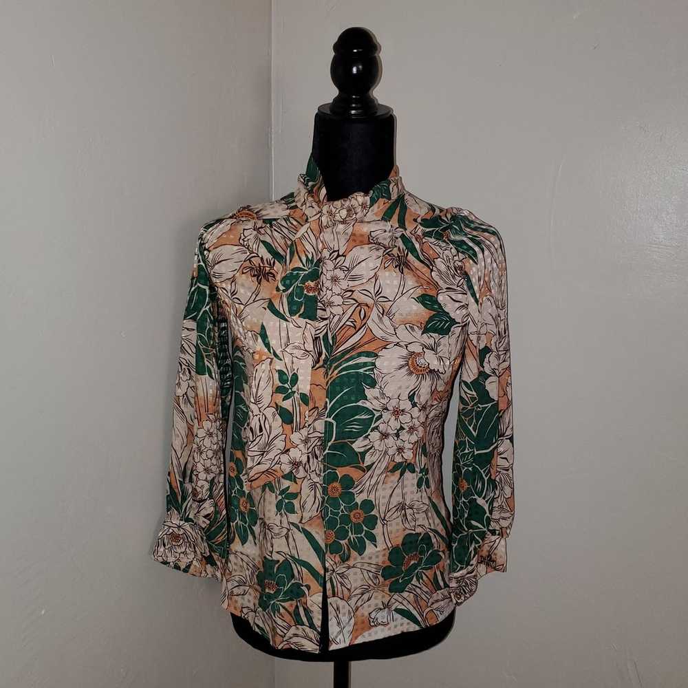 Gorgeous Vintage Rare XS Silk Blouse - image 5