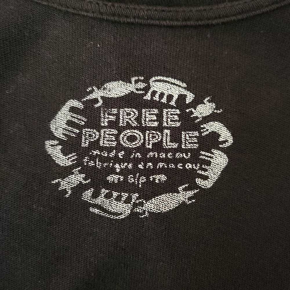 Vintage Free People Embroidered Tank, Black, S - image 4