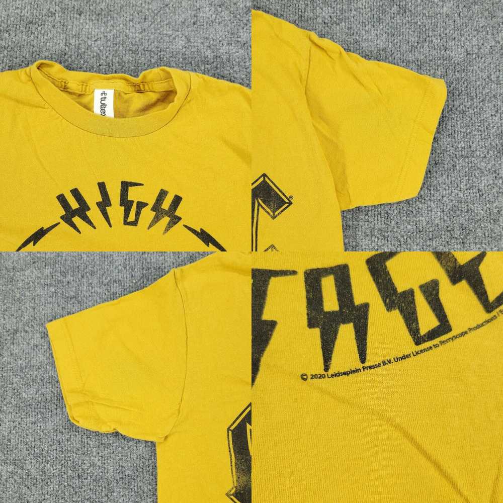 Tultex AC/DC Shirt Men's Small Yellow Graphic Tee… - image 4