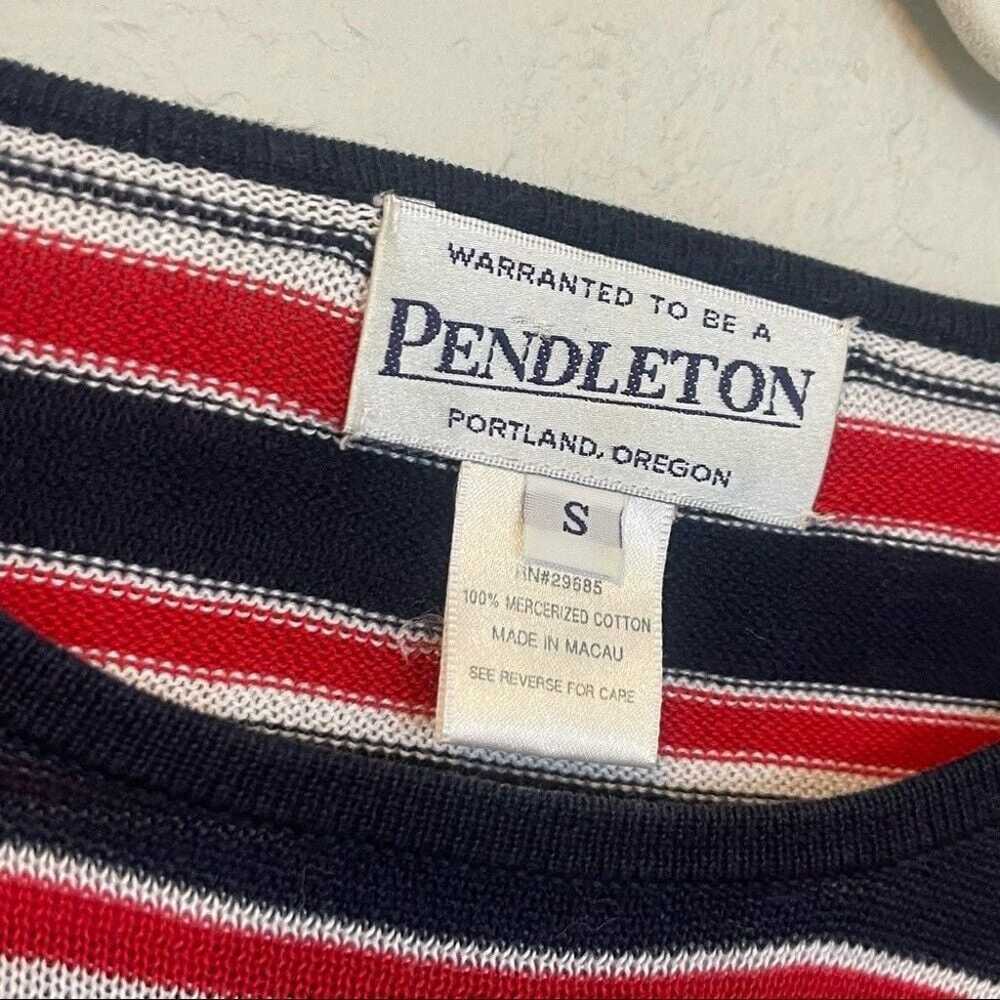 Vintage Pendleton Mercerized Cotton Stripe Tee Wo… - image 2