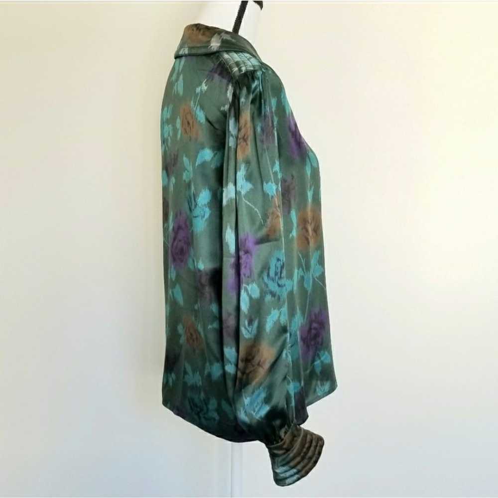 RARE Vintage Escada 100% Silk Blouse Asymmetrical… - image 6