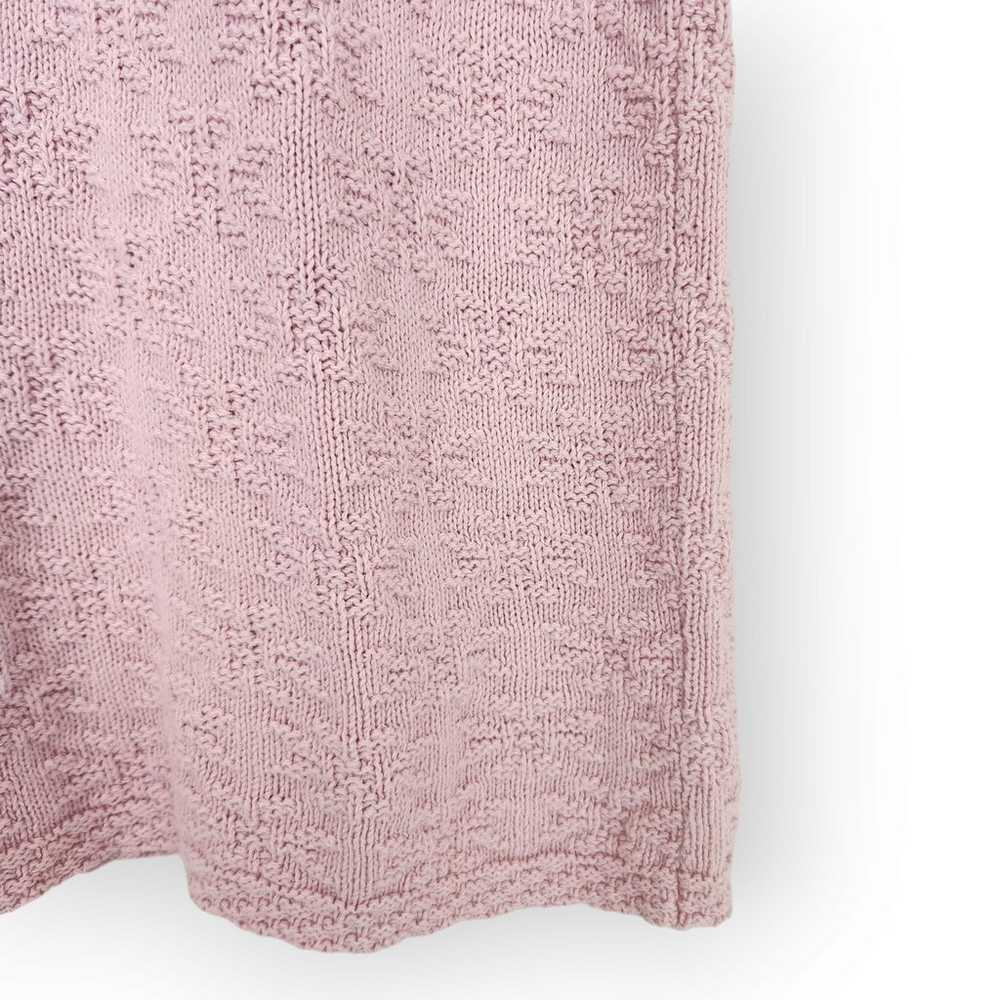 Vintage Bentley Pink Knit Short Sleeve Sweater Sh… - image 10