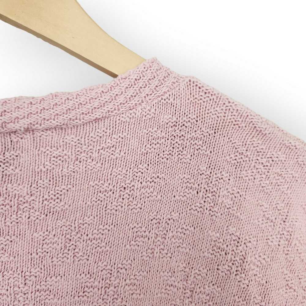 Vintage Bentley Pink Knit Short Sleeve Sweater Sh… - image 9
