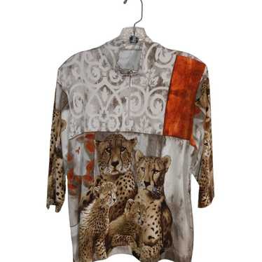 Jackets Galore By John Farah Rhinestone Cheetah F… - image 1