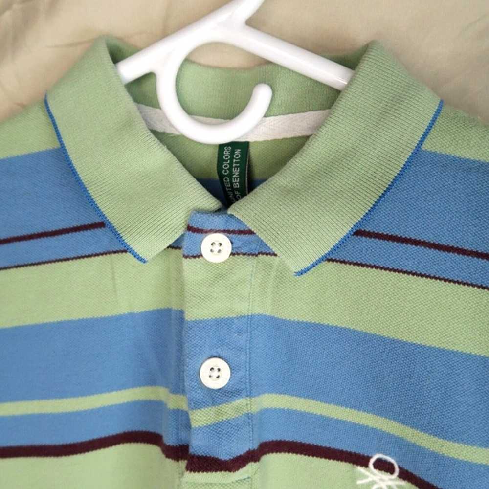 VTG 90s United Colors of Benetton Polo Shirt Stri… - image 4