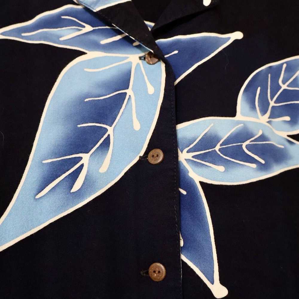 Vintage Island Imports Blue Hawaiian Shirt Size L… - image 4