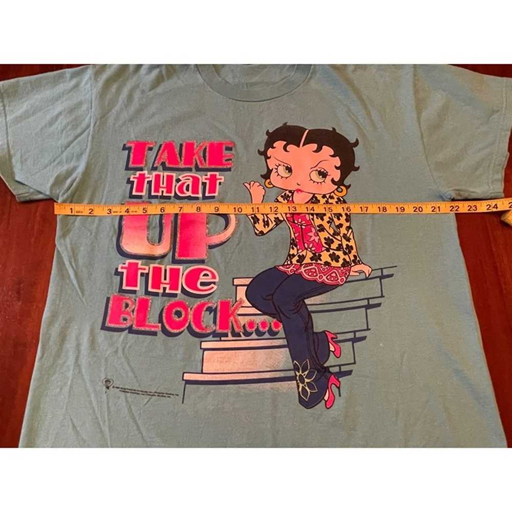 Vintage 1999 Betty Boop L XL Shirt Take That Up T… - image 5