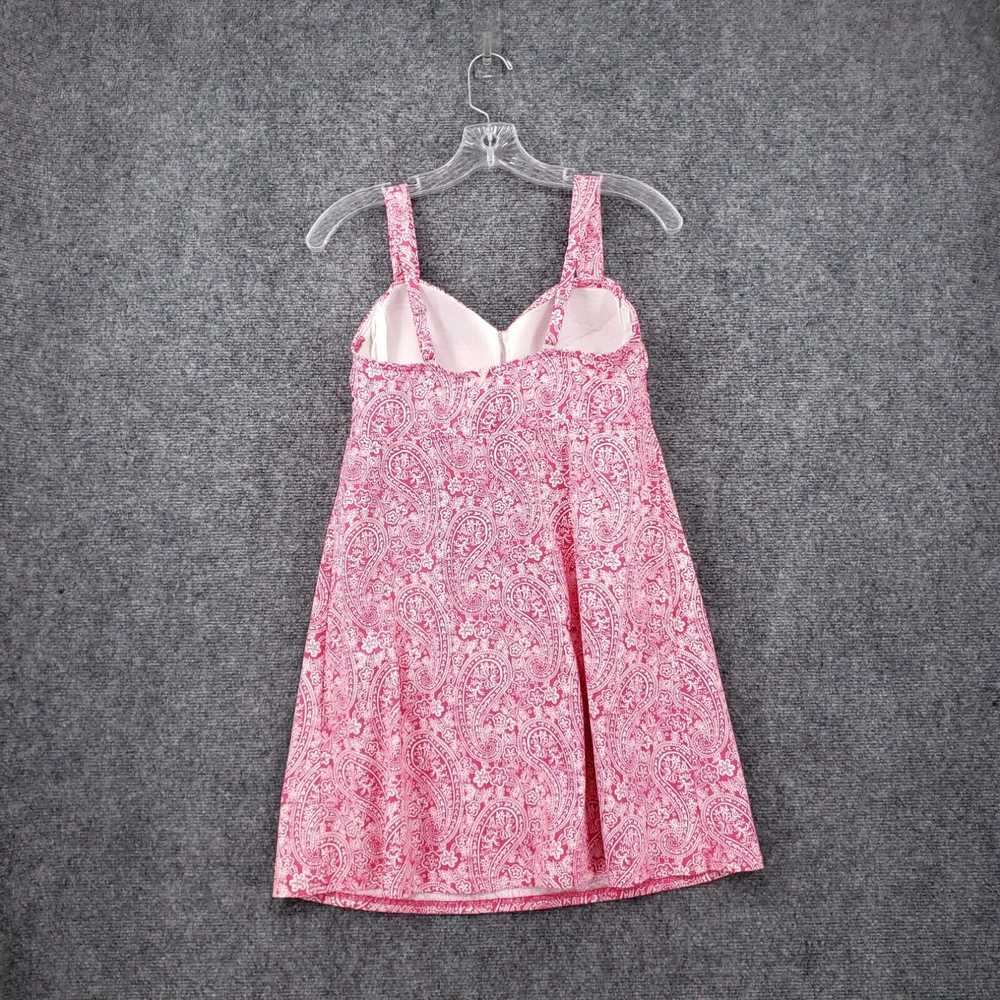 Vintage Lands End Swim Dress Womens 10 Pink Mini … - image 2