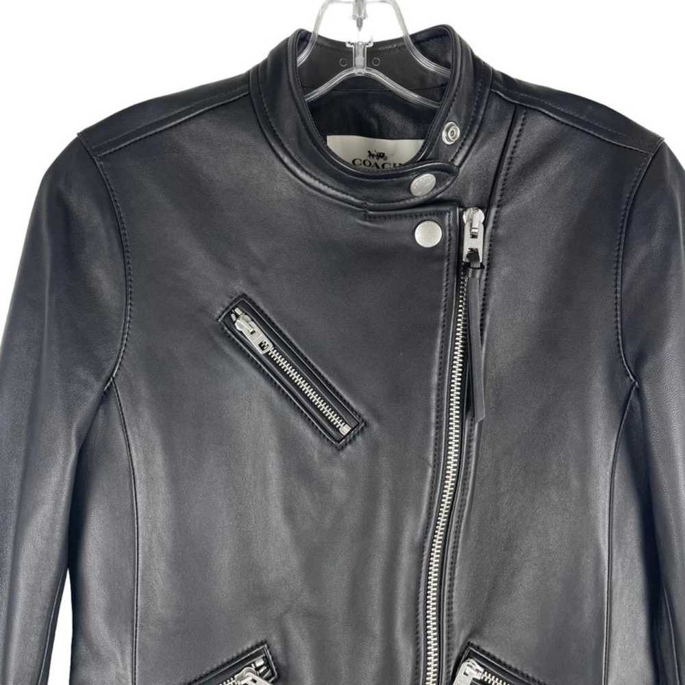 Coach Leather biker jacket - image 2