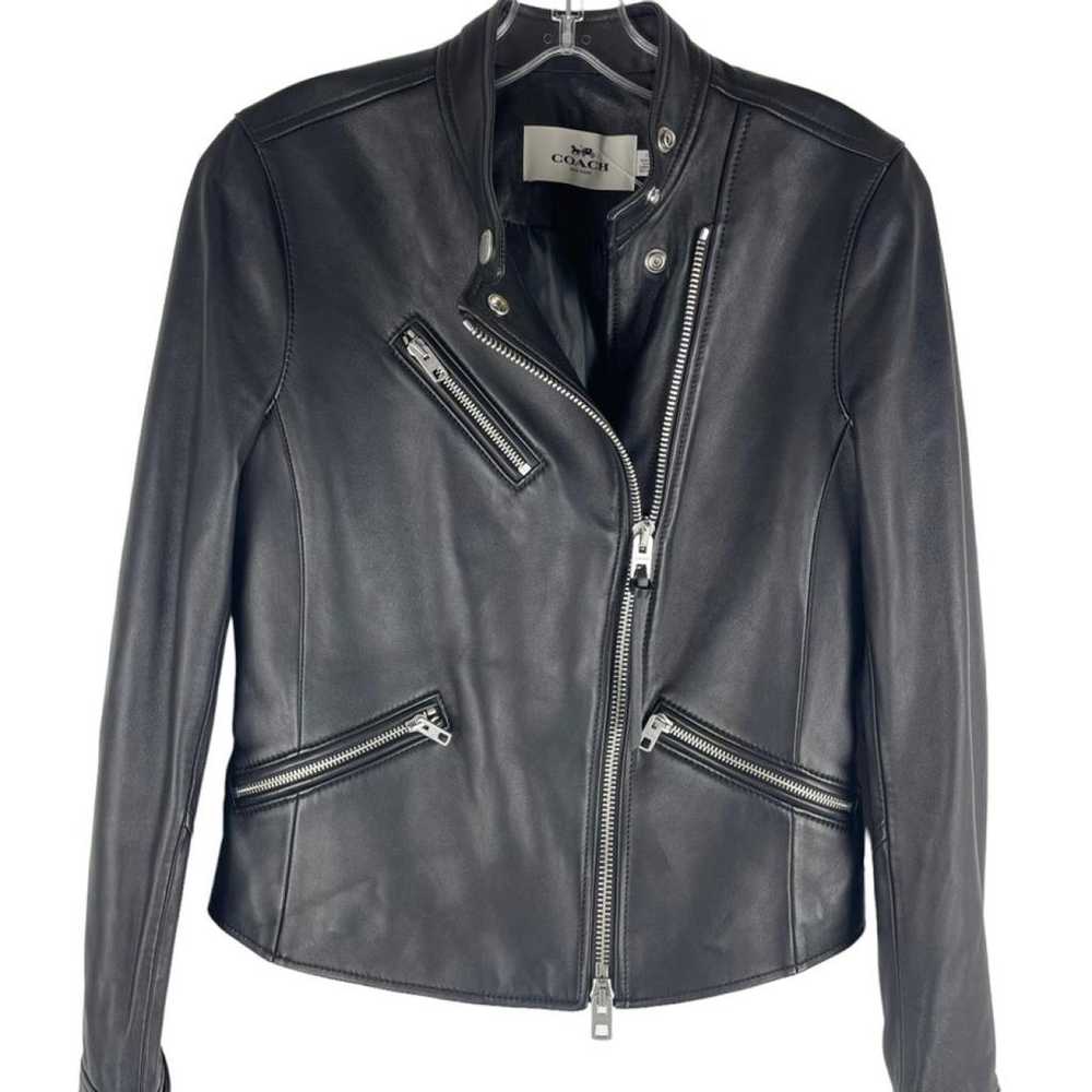 Coach Leather biker jacket - image 4