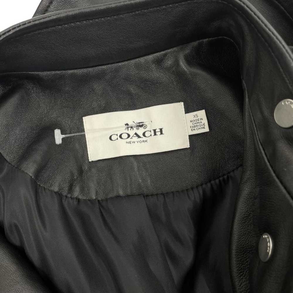 Coach Leather biker jacket - image 8