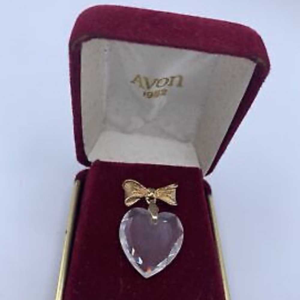 Vintage 1982 Avon crystal heart - image 2