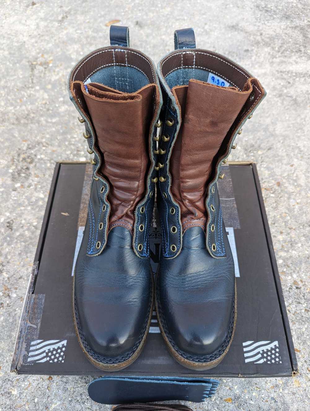 Made In Usa Frank's Boots Wilshire Cobalt Dublin … - image 3