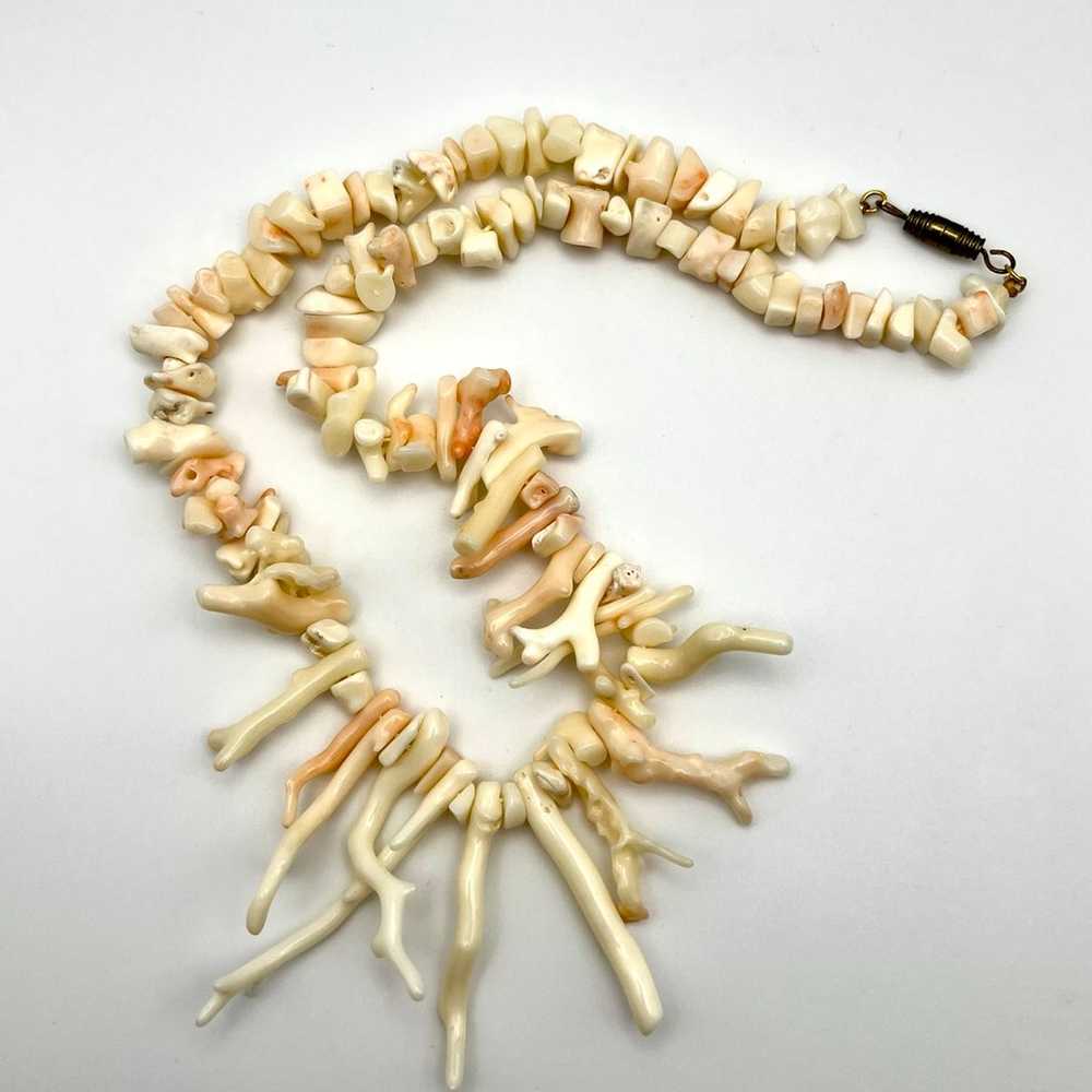 Vintage Angel Skin Coral Branch Necklace - image 10