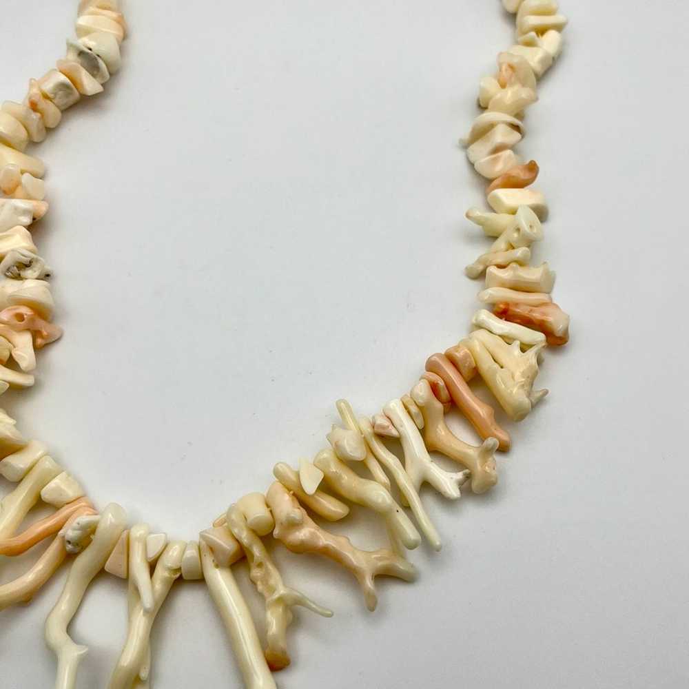 Vintage Angel Skin Coral Branch Necklace - image 3