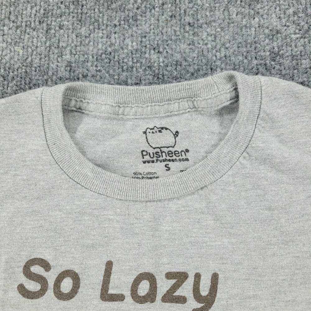 Vintage Pusheen Shirt Women's Small Gray So Lazy … - image 3
