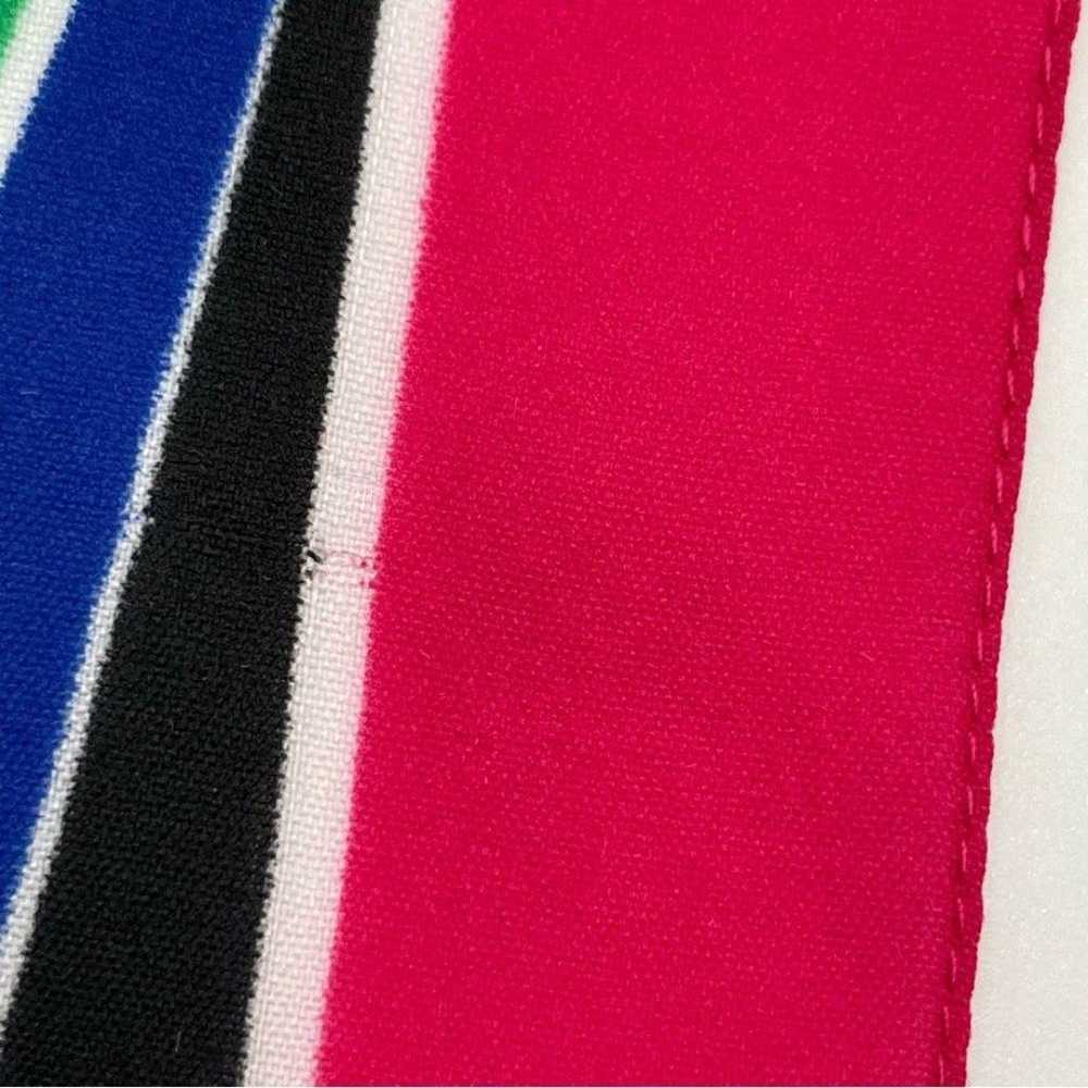 Vintage Scarf Maximalist Stripe Colorful Square T… - image 3