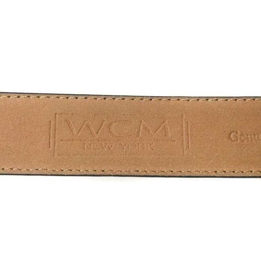 Vintage WCM New York Leather Belt with Tortoise S… - image 7